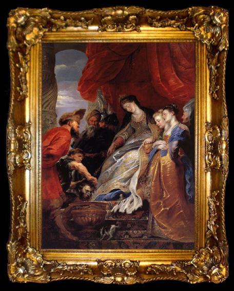 framed  Peter Paul Rubens Thomyris,Rene des Scythes fait plonger la tete de Cyrus dans un vase rempli de sang, ta009-2
